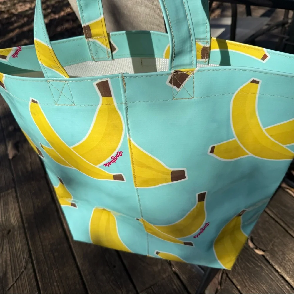 Consuela Turquoise Banana Print Tote - Picture 2 of 9